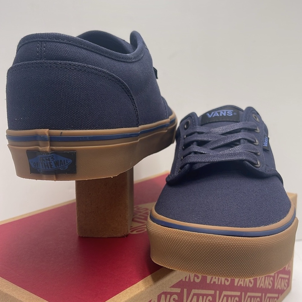Vans Men’s Blue Canvas Sneakers Gum Sole Vans Atwood
(12 Oz Canvas) Navy/Gum NIB - Picture 9 of 16